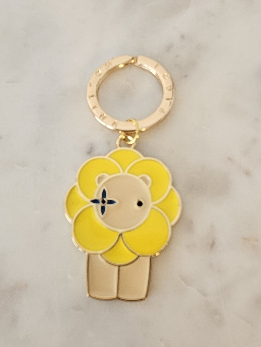 Louis Vuitton Yellow Flower Vivienne Key Ring